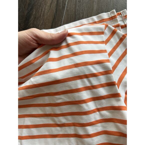 Saint James L'Atelier Women's Orange And White Striped Designer Blouse Small - Picture 12 of 12